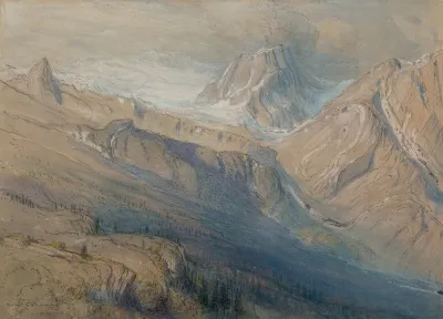 The Hermit Range From Rogers Pass Canadian Pacific