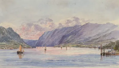 The Highlands From Newburgh And Butter Hill Hudson River