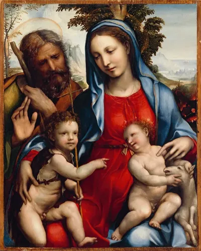 The Holy Family And St John