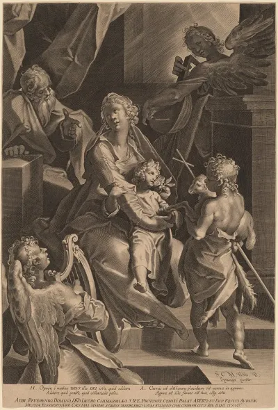 The Holy Family And Two Angels 2