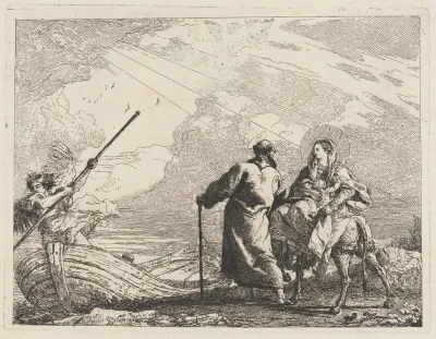 The Holy Family At The Bank Of The River