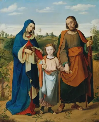 The Holy Family On The Way Home From The Temple