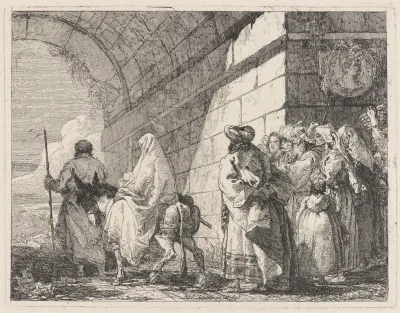 The Holy Family Passes Under A City Arch