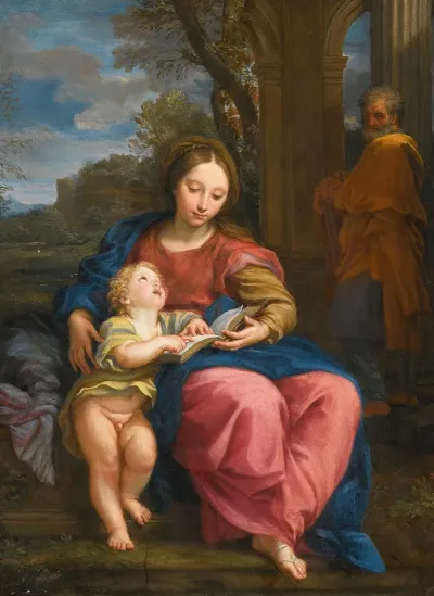 The Holy Family The Madonna And Child Reading