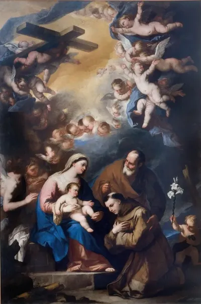 The Holy Family Venerated By St Anthony Of Padua