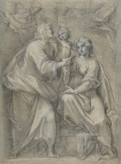 The Holy Family With Angels 4