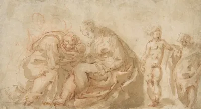 The Holy Family With Attendant Putti
