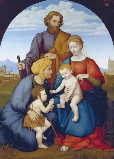 The Holy Family With Elizabeth And Saint John The Baptist As A Boy