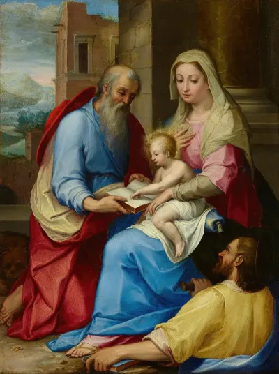 The Holy Family With Saint Jerome