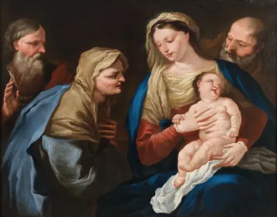 The Holy Family With Saint Joachim And Saint Anne