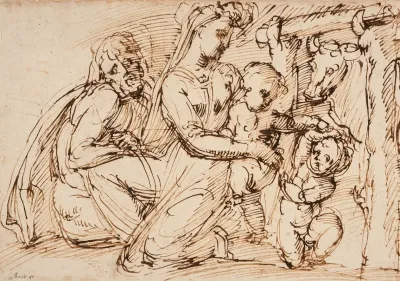 The Holy Family With Saint John The Baptist 3