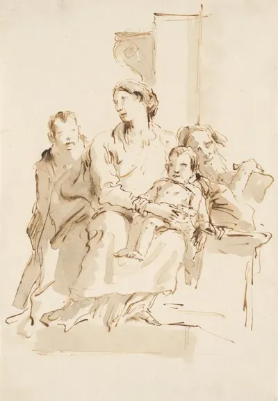 The Holy Family With Saint John