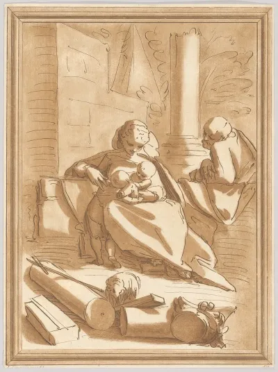 The Holy Family With The Infant Saint John The Baptist 15