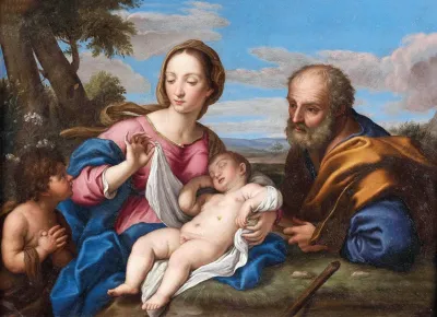 The Holy Family With The Infant Saint John The Baptist 4
