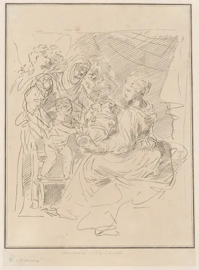 The Holy Family With The Infant Saint John The Baptist And Other Saints And Angels
