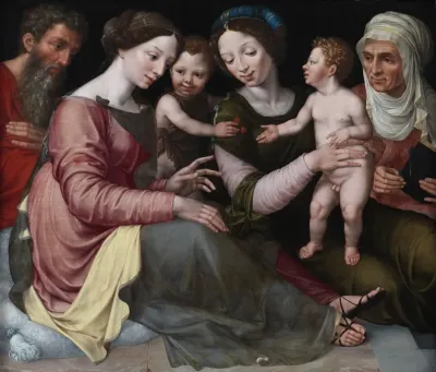 The Holy Family With The Infant St John St Elizabeth And St Anna
