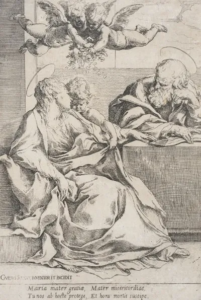 The Holy Family With Two Angels