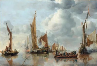 The Home Fleet Saluting The State Barge