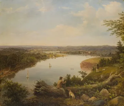 The Hudson River Valley Near Hudson New York