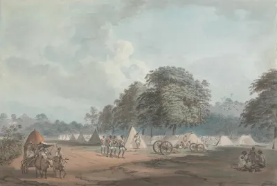 The Hur Rangers Encamped At Colgong