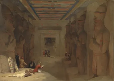 The Hypostyle Hall Of The Great Temple At Abu Simbel Egypt