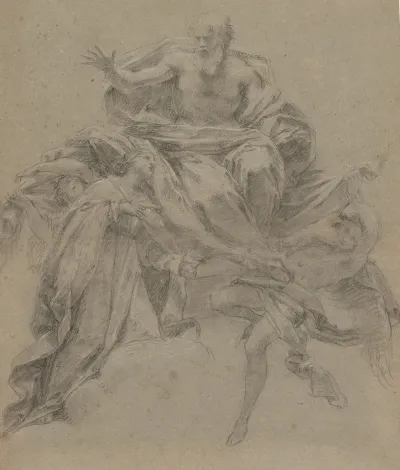 The Immaculate Conception With God The Father And Angels
