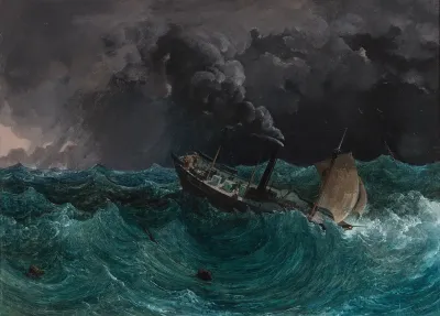 The Imperial And Royal Steamboat Marianna In A Storm In The Black Sea