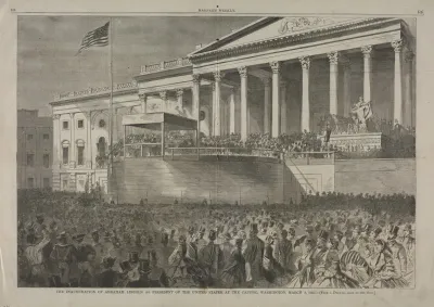 The Inauguration Of Abraham Lincoln As President Of The United States At The Capitol Washington March 4 1861
