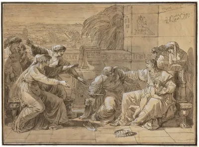 The Infant Moses Casting The Pharaohs Crown To The Ground