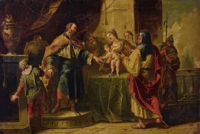 The Infant Moses Trampling On Pharaohs Crown