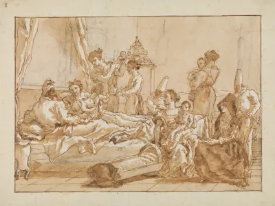 The Infant Punchinello In Bed With His Parents