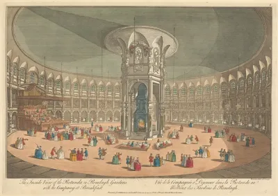 The Inside View Of The Rotunda In Renelagh Gardens With The Company At Breakfast