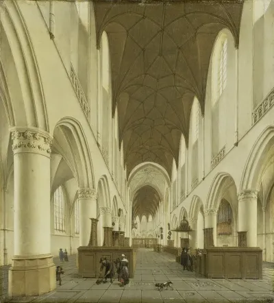 The Interior Of Saint Bavos Church In Haarlem