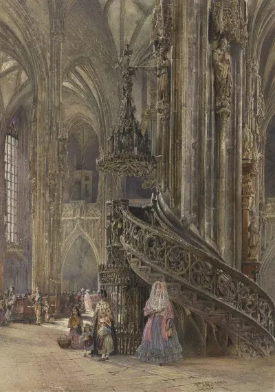The Interior Of The Cathedral Of Saint Stephen At Vienna