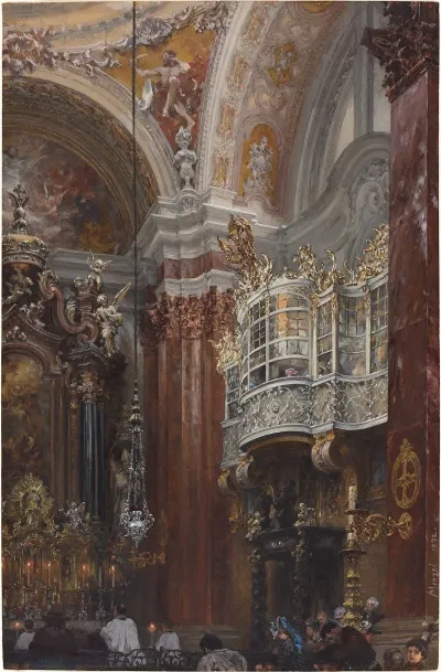The Interior Of The Jacobskirche At Innsbruck