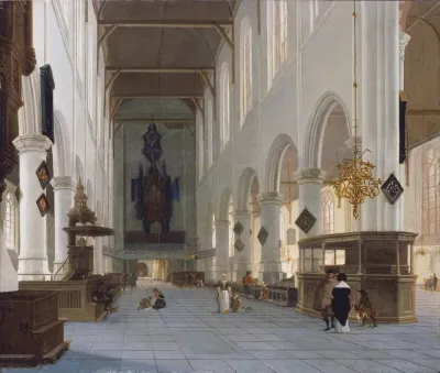 The Interior Of The Oude Kerk In Delft