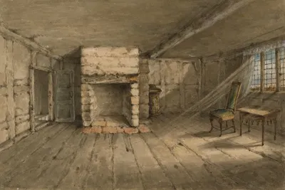 The Interior Of The Room In Which Shakespeare Was Born