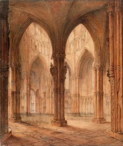 The Interior Of The Temple Church London