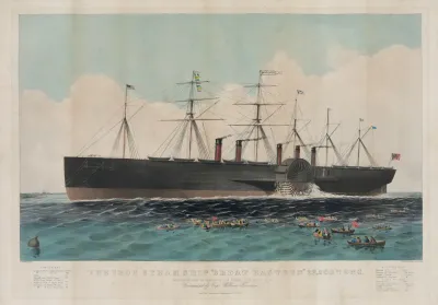 The Iron Steam Ship Great Eastern 22500 Tons Constructed Under The Direction Of I K Brunel F R S D C L Commanded By Capt William Harrison