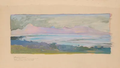 The Island Of Moorea Looking Across The Strait From Tahiti January 1891