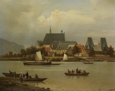 The Island Of Niederwerth On The Rhine Near Koblenz
