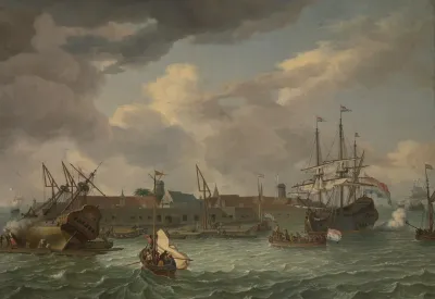 The Island Of Onrust Near Batavia