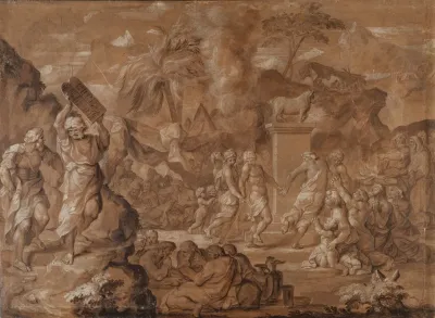 The Israelites Dancing Around The Golden Calf