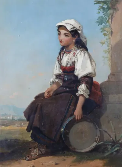 The Italian Tambourine Girl