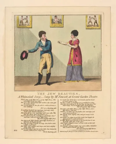 The Jew Beauties A Whimsical Song Sung By Mr Fawcett At Covent Garden Theatre
