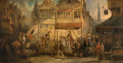 The Joyous Entry Of The Duke Of Anjou Into Antwerp