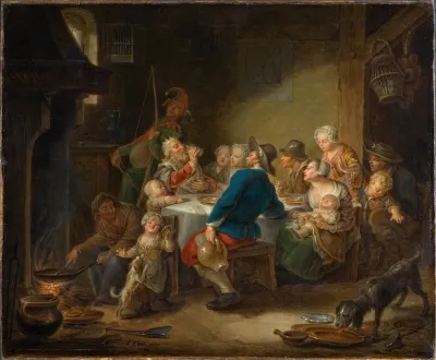 The King Drinking
