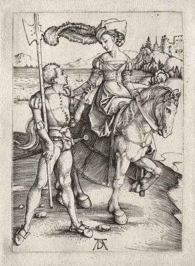 The Lady Riding And The Landsknecht