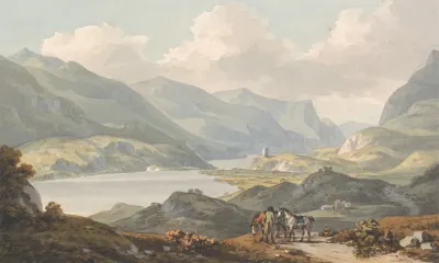 The Lakes Of Llanberis From The Road From Caernarfon Going To Llanberis Caernarfonshire
