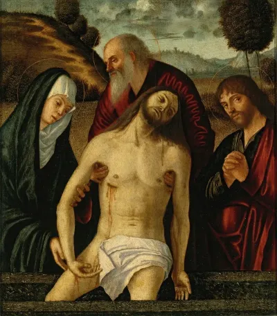 The Lamentation With The Madonna And Saints Joseph Of Arimathea And John The Evangelist